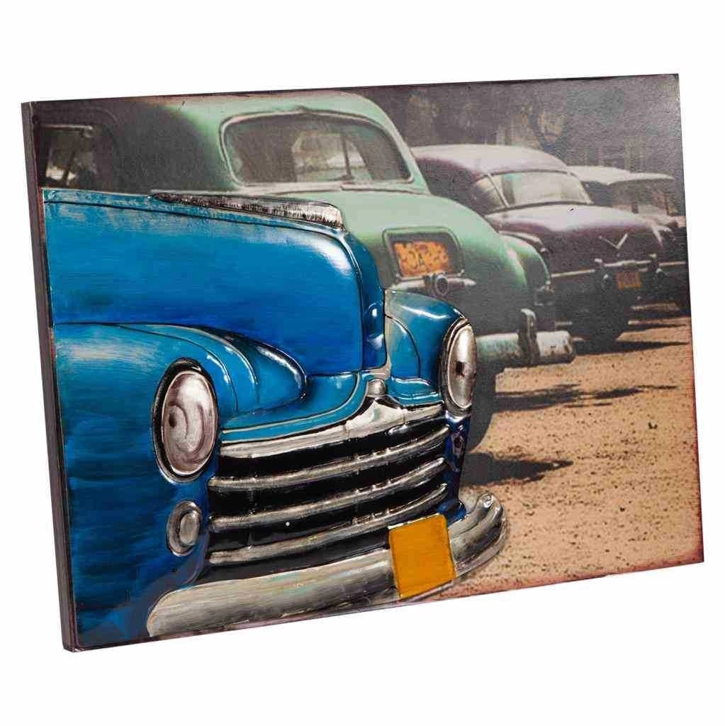Quadro legno e metallo 60x45x04h
