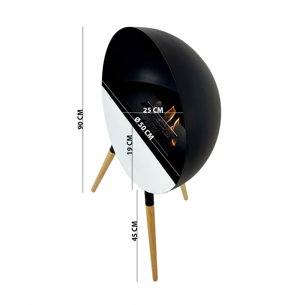 Biocamino JUPITER - Nero/Legno Rovere