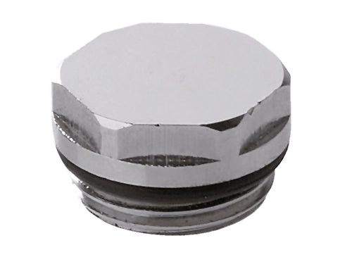 Tappo in ottone cromato per radiatori 3/8