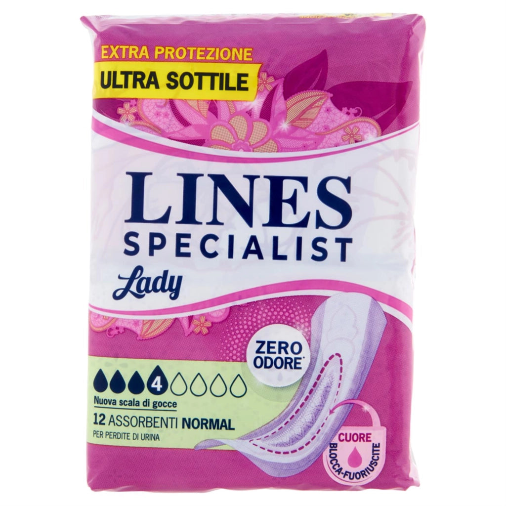LINES SPECIALIST LADY ASSORBENTI NORMAL 12 PZ ZERO ODORE