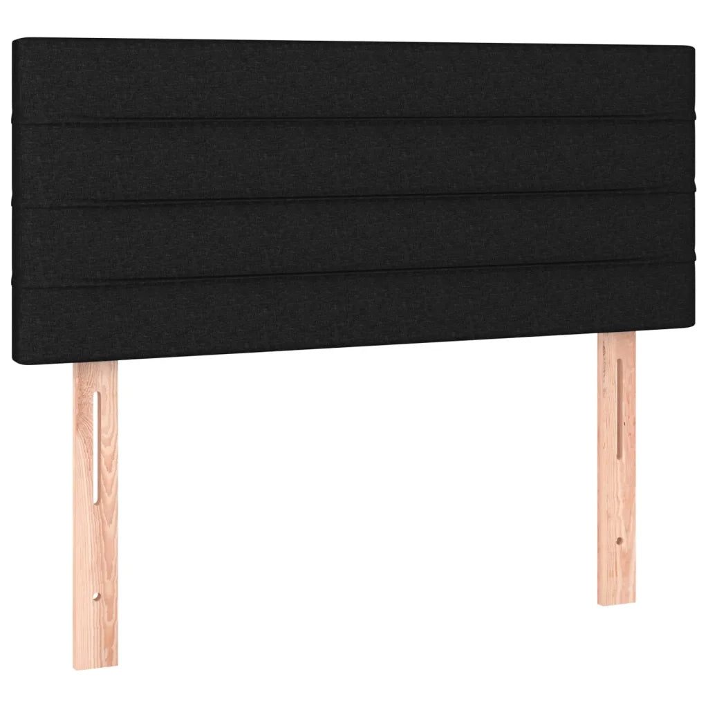 Giroletto a Molle con Materasso-Struttura Letto Nero 80x200 cm inTessuto 582760