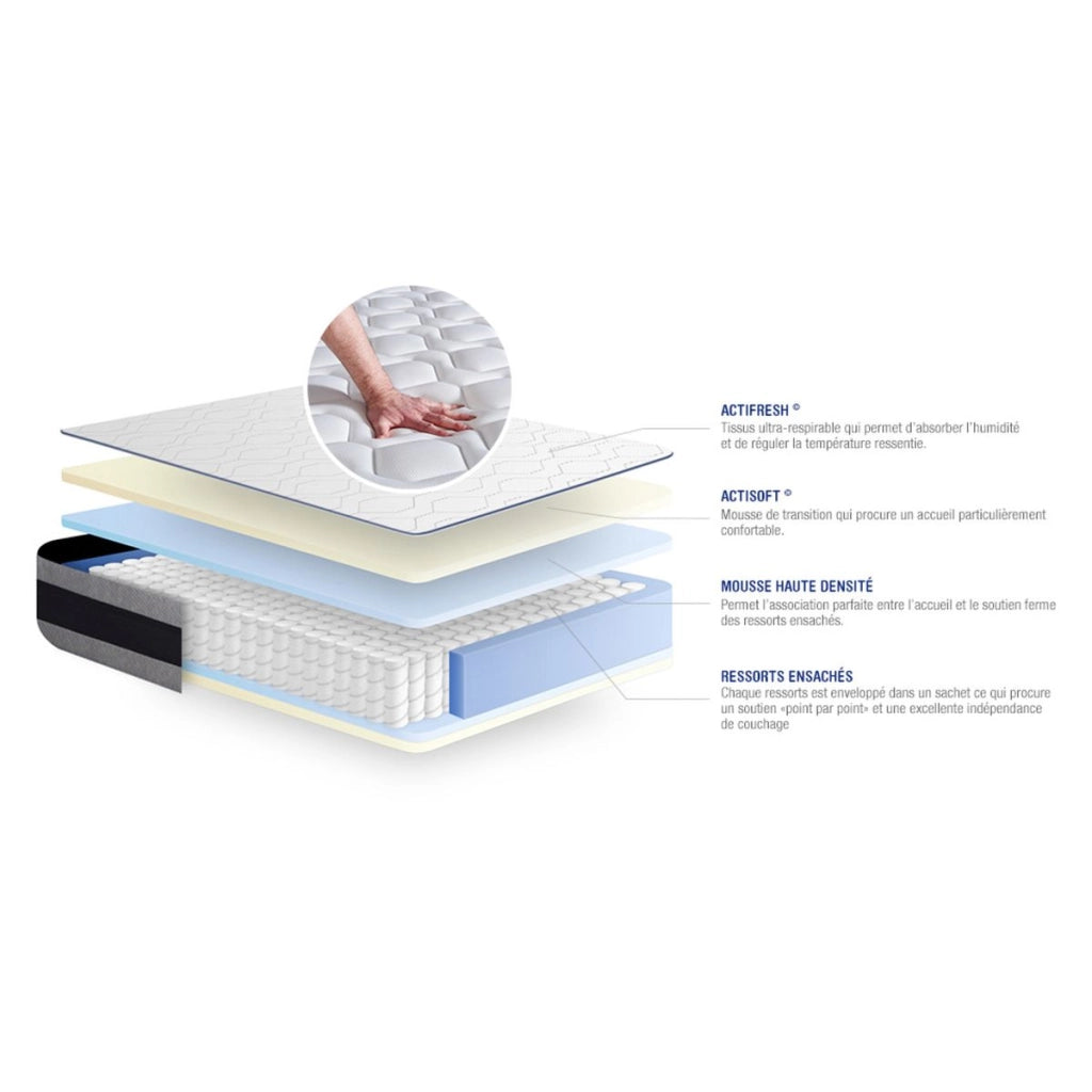 Set materasso e base 80x190 cm - Actiflex Ergo