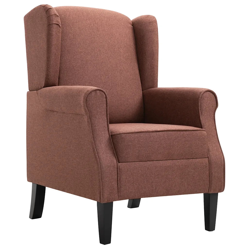 Poltrona-Divano Sedia-Poltroncina Marrone in Tessuto 115991