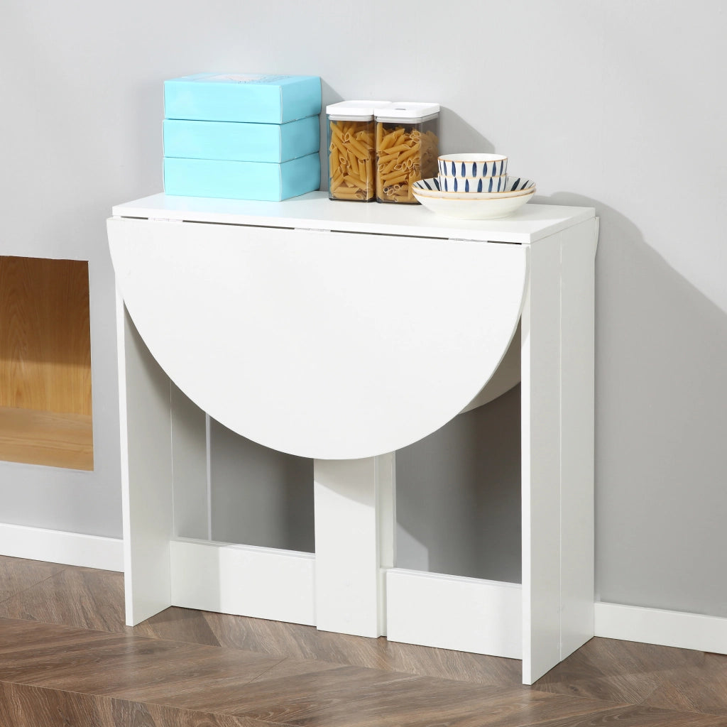 Tavolo pieghevole da pranzo con due ali ¨C zephmum ¨C bianco 104x76x73,7 cm