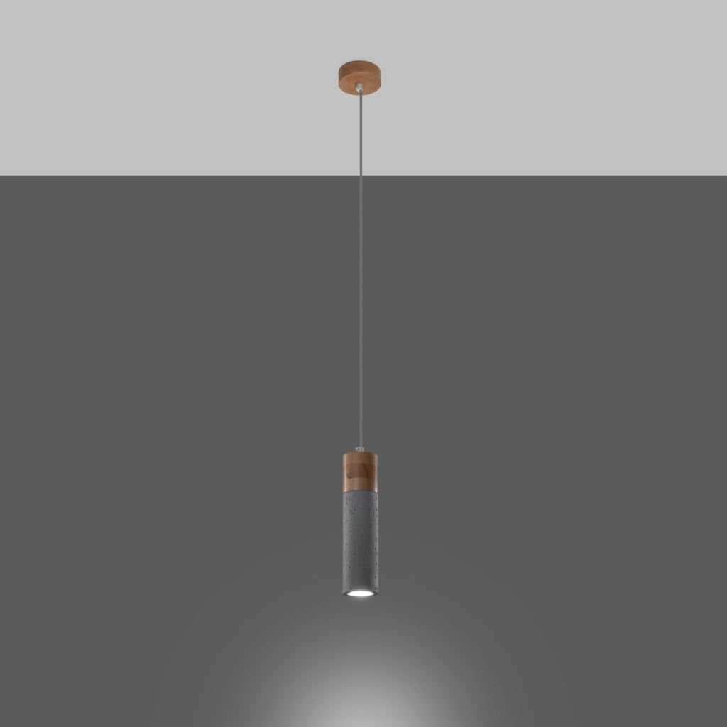 Lampada a sospensione ZANE 1 grigio