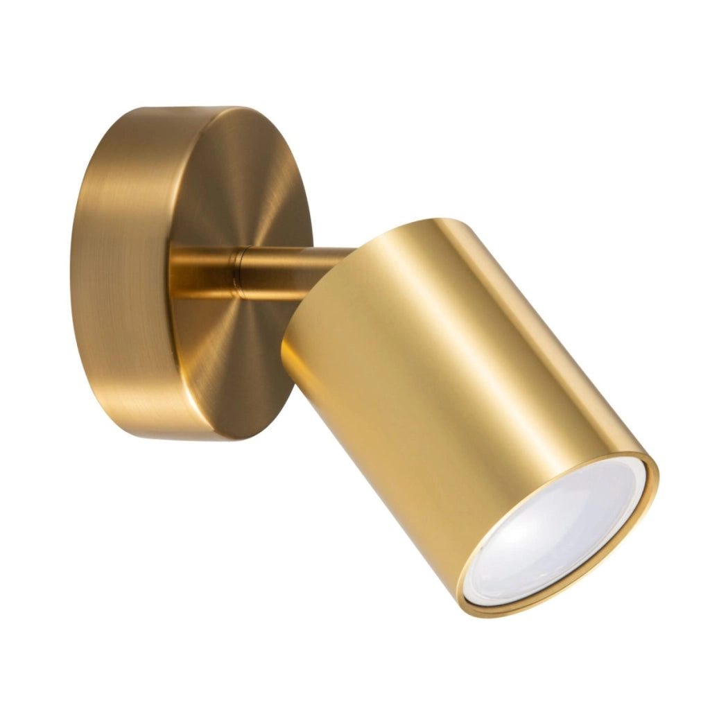 Faretto parete/soffitto oro alluminio 1xGU10 10W Polux