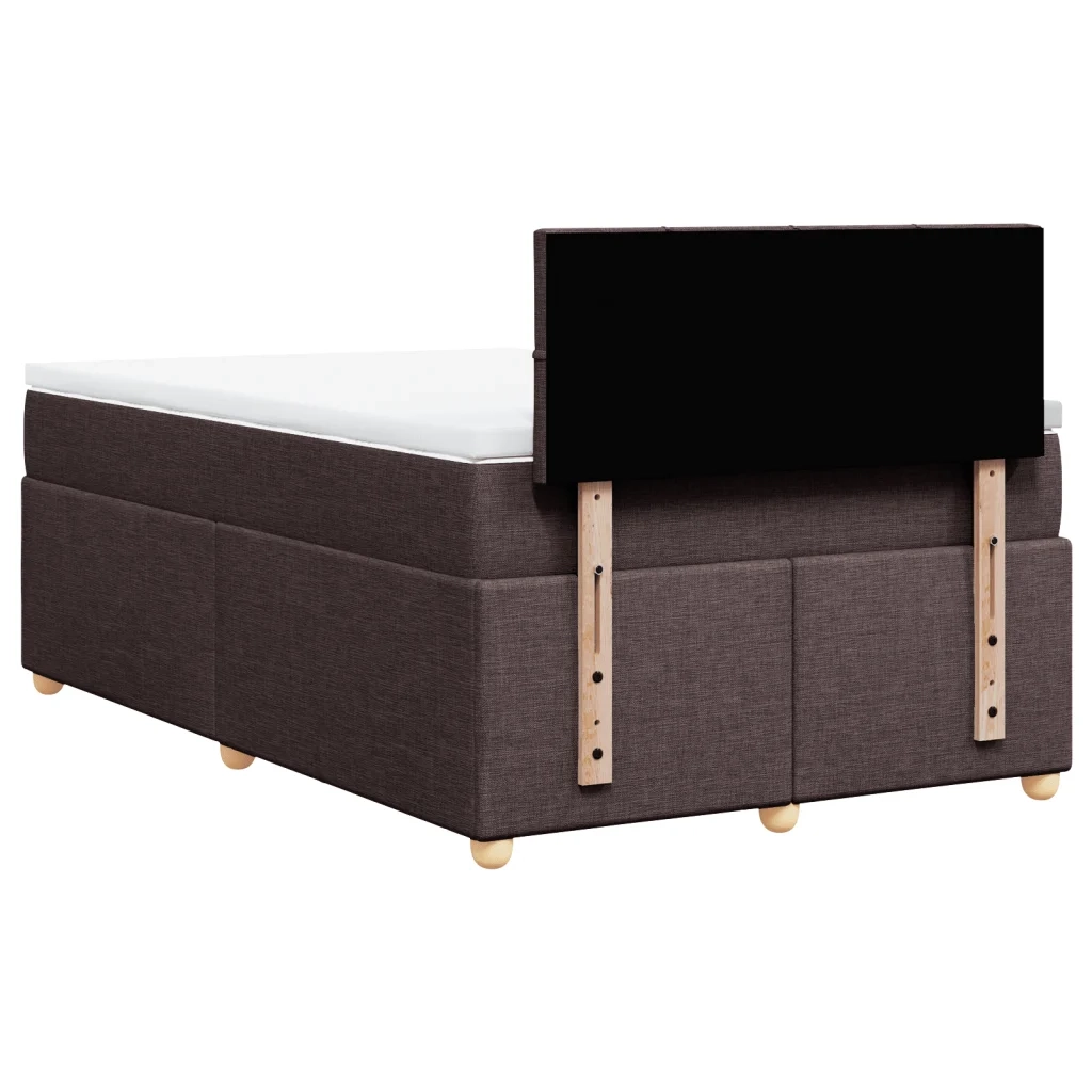 Giroletto a Molle con Materasso Marrone Scuro 120x190cm Tessuto 3288922
