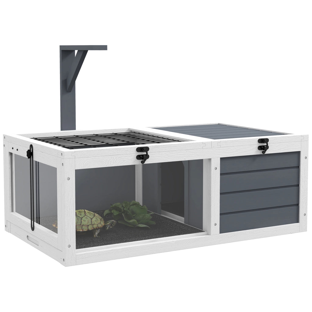 Casetta per Tartarughe con 2 Stanze ¨C zephmum ¨C Grigio Legno