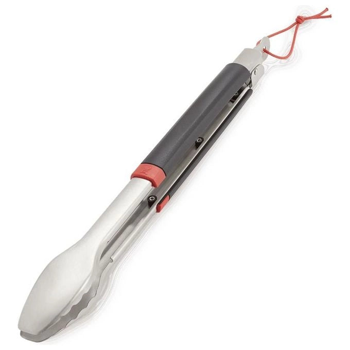 Weber 6317 Pinza per Barbecue in Acciaio Inox 40 cm con Meccanismo di Bloccaggio e Anello Appenditura Lavabile in Lavastoviglie colore Nero