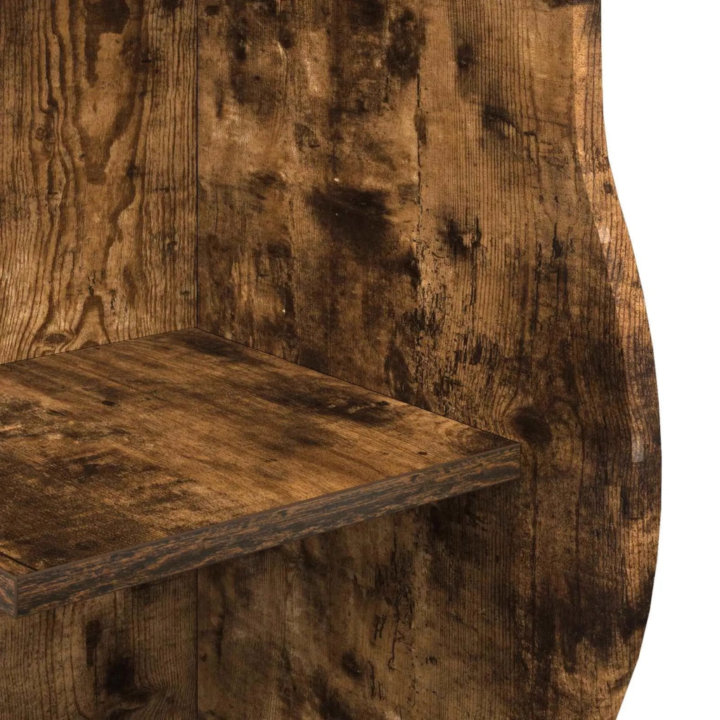Mensola | Ripiano | Scaffale angolare con lo scaffale Rovere Fumo 34 x 33 x 102 cm