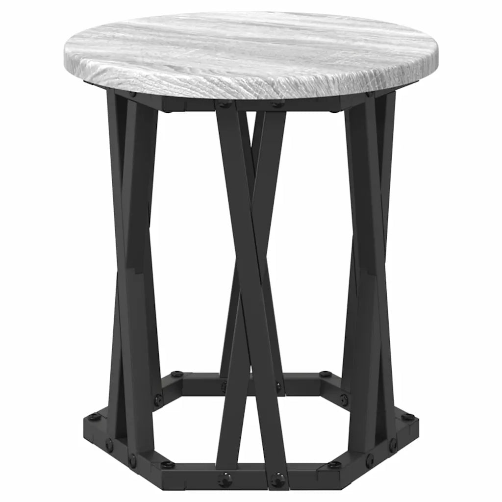 Tavolo laterale | Tavolino Nesting 3 pz Grigio Sonoma