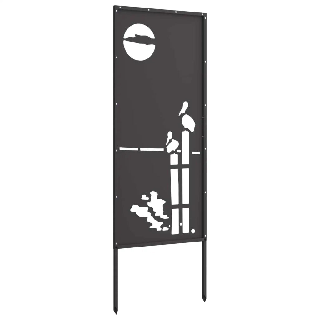 Schermo per privacy in giardino Traforo Nero 50 x 140 cm 876315