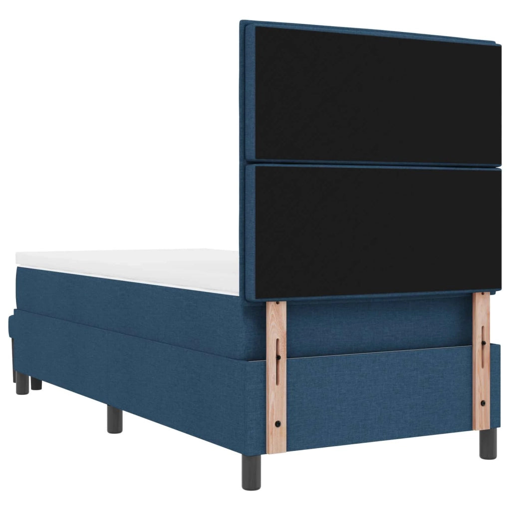 Letto a molle con materasso Blu 80 x 200 cm Tessuto