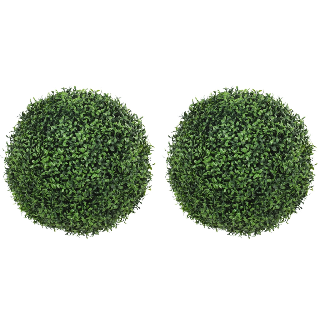 2 sfere di bosso artificiali in vaso ¨C Minimal ¨C 42 cm, interno/esterno