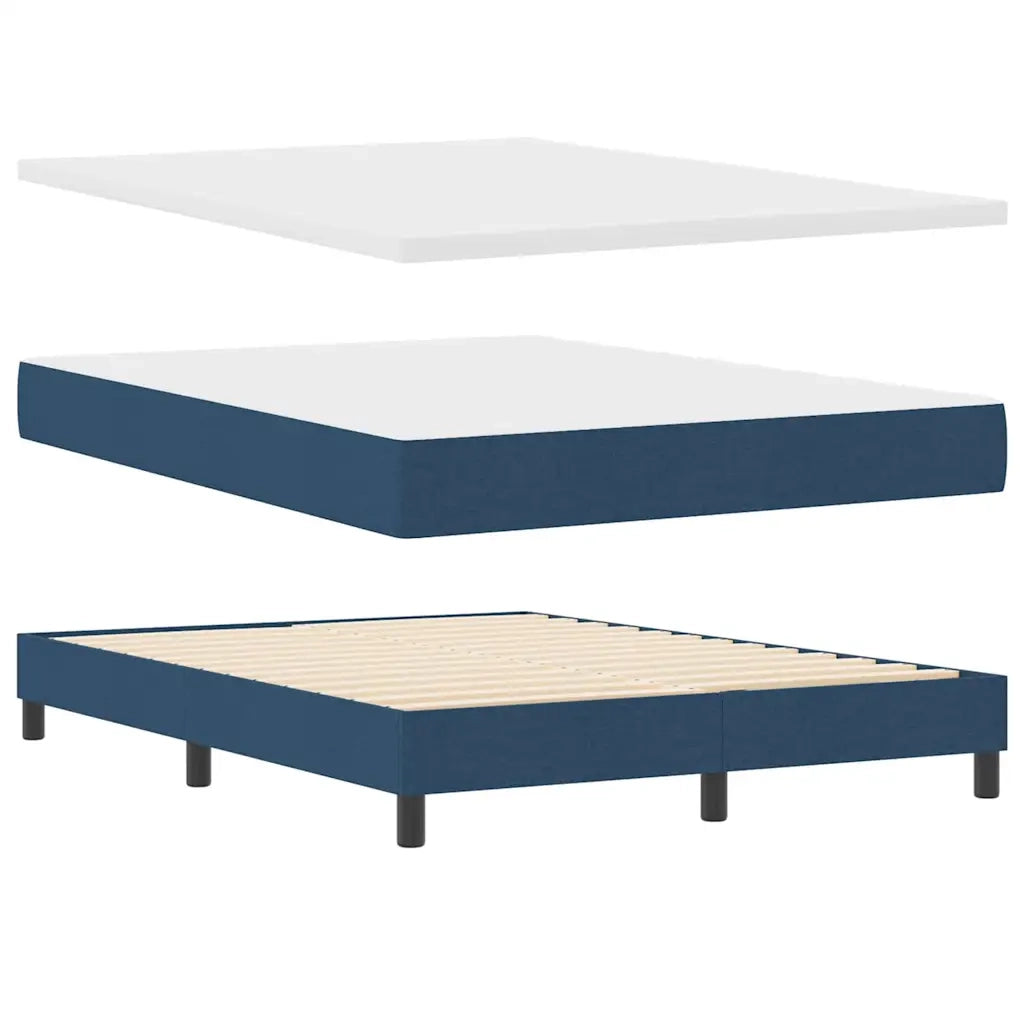 Letto a molle con materasso con led Blu 140 x 200 cm Tessuto 3342141