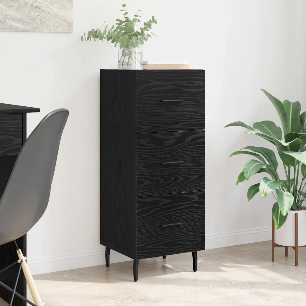 Credenza-Buffet-Armadio da cucina Rovere nero 34 x 34,5 x 90 cm Legno multistrato 425568