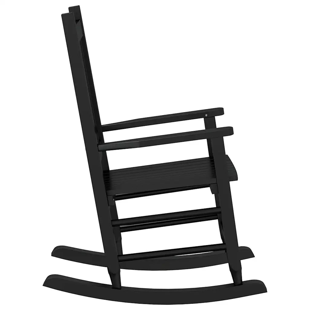 Sedie a Dondolo per Bambini 2 pz Nere Legno Massello di Pioppo CFW2229066