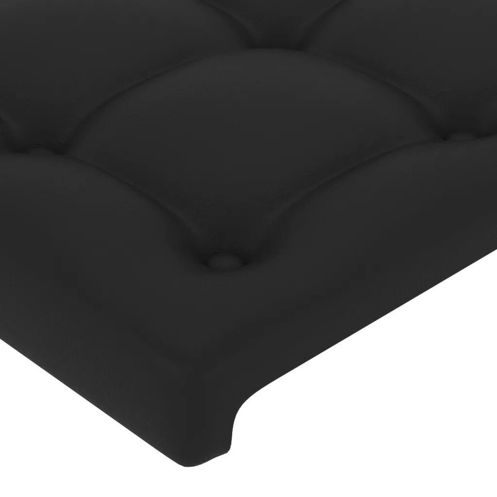 Testiera a LED-Testata con LED Nera 103x16x78/88 cm in Similpelle 915451