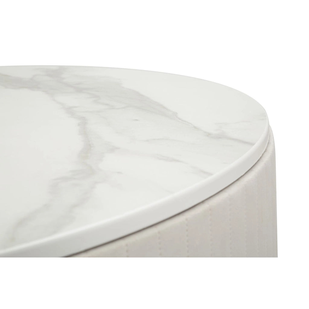 Tavolino VKH529, Bianco, Legno, 75x75x36 cm