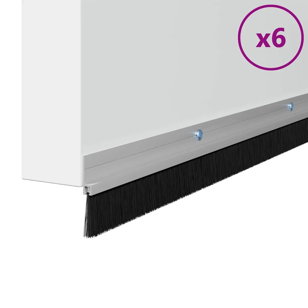Spazzole per porte a vite 6 pz Argento 100 cm CFW4743414