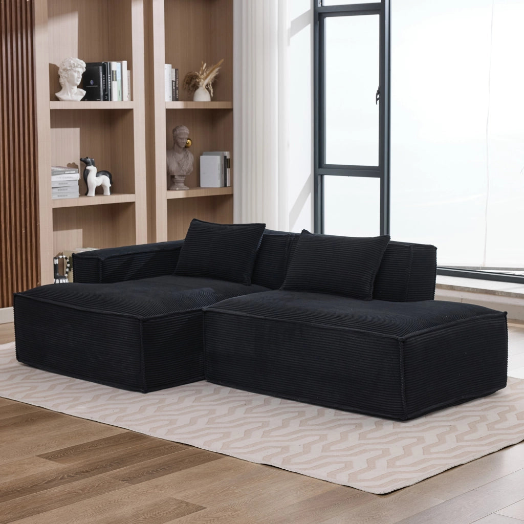 Divano 2 Posti con Cuscini ¨C MINIMAL ¨C Tessuto, 235 cm