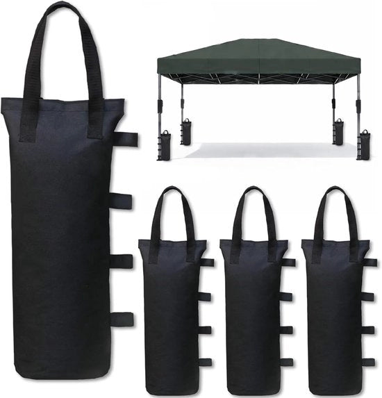 Sacchi di sabbia contro il vento - 4 pezzi - sacchi di sabbia pesi - pesi per tenda / partytent / gazebo - sacchi di contenimento - sacchi di carico - Peso di carico 10 kg - Per tenda / partytent / arredamento esterno - Vuoti