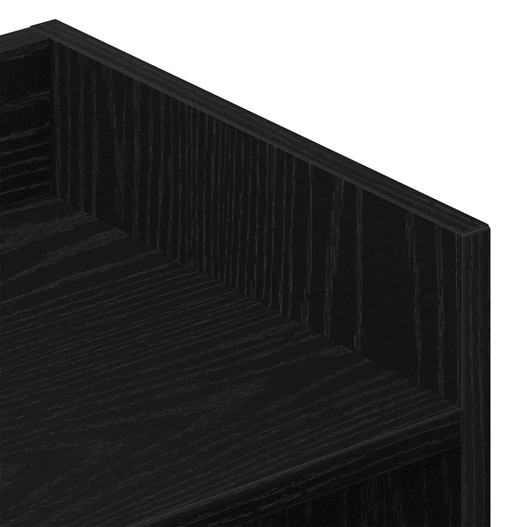 Credenza-Buffet-Armadio da cucina Rovere Nero 105 x 30 x 70 cm Legno multistrato