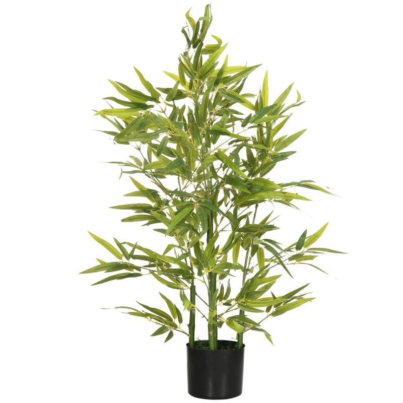Pianta di bambù artificiale realistica in plastica con vaso incluso 90 cm verde per la casa e l'ufficio