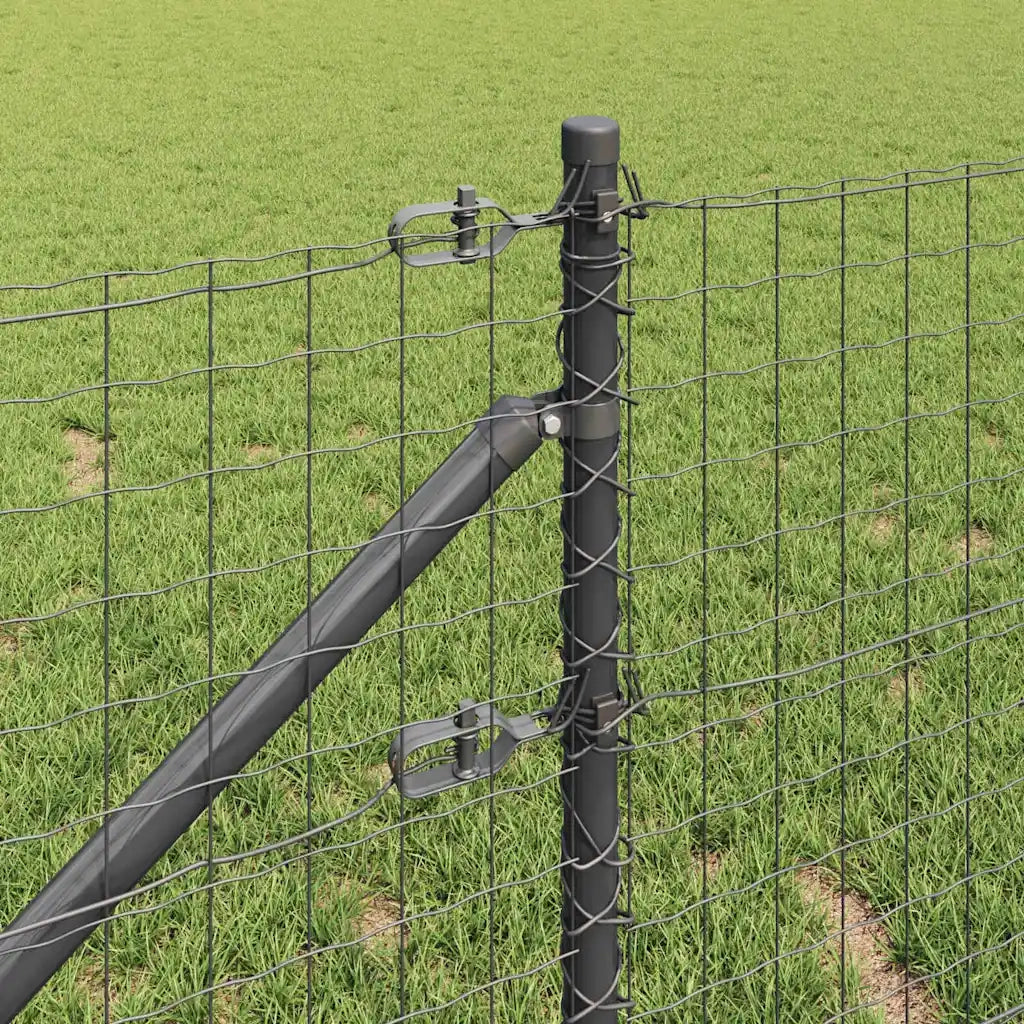 Palo della recinzione 26 pcs Grigio 3,2 x 3,2 x 105 cm