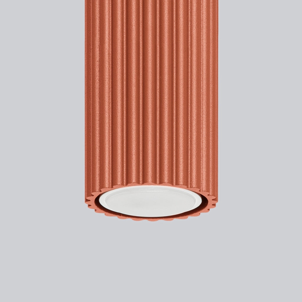 Lampada da soffitto KARBON 40 rosso ocra
