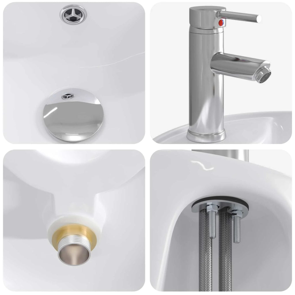 Set di mobili per il bagno 5 pz Sonoma grigio 3406916