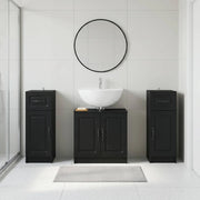 Set di armadietti da bagno in 3 pezzi UTRECHT Nero 3418054