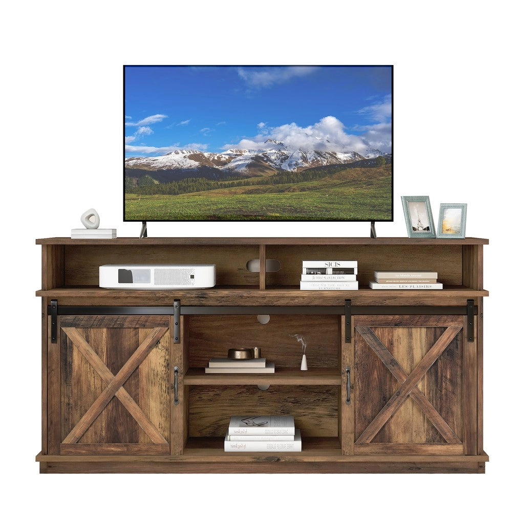 Mobile TV Sideboard con Ante Scorrevoli ¨C Xylo ¨C Legno, 148x40x78 cm