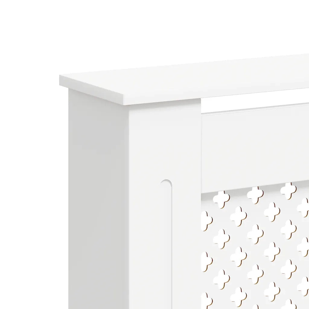 Copertura per Radiatore Bianca 152x19x81,5 cm in MDF