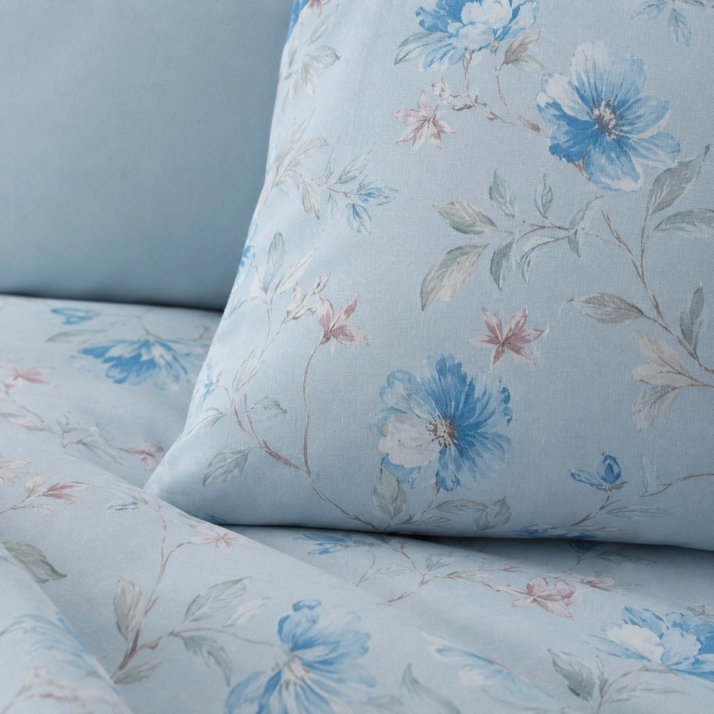 Rosiloda, set Completo Letto Piazza e Mezza in Percalle, blu