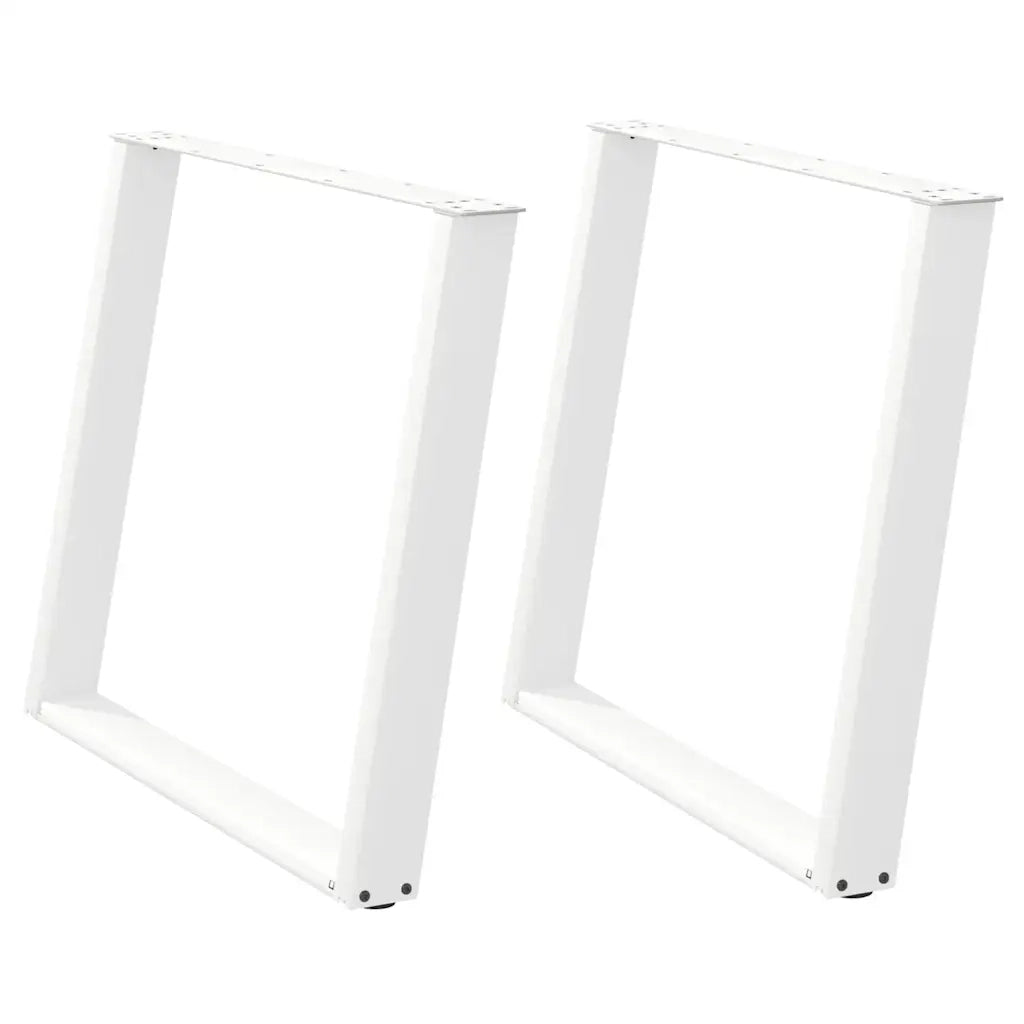 Gambe per tavolo da pranzo forma U 2 pz bianche 90x(72-73) cm 4012801
