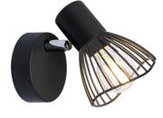 Applique Candellux FLY 91-61881 nera E14 1 luce metallo