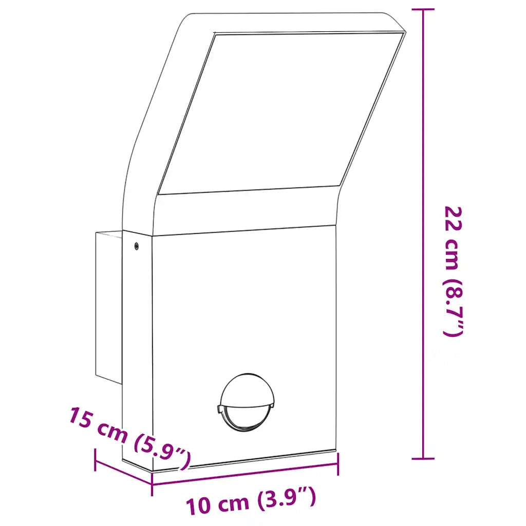 Applique con LED e Sensore 2 pz Bianche in Alluminio Pressofuso CFW5805412