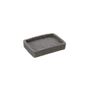 Porta sapone bagno in poliresina grigio sabbia effetto pietra Linea Sabbia Feridras