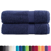 Asciugamani da doccia premium SOLUND 2 pezzi blu navy 70x140 cm 600 g/m² 137260