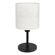 Lampada Scrivania Montetto 1 Acciaio Nero Tessuto Marrone 1 Luce E14 Ip20