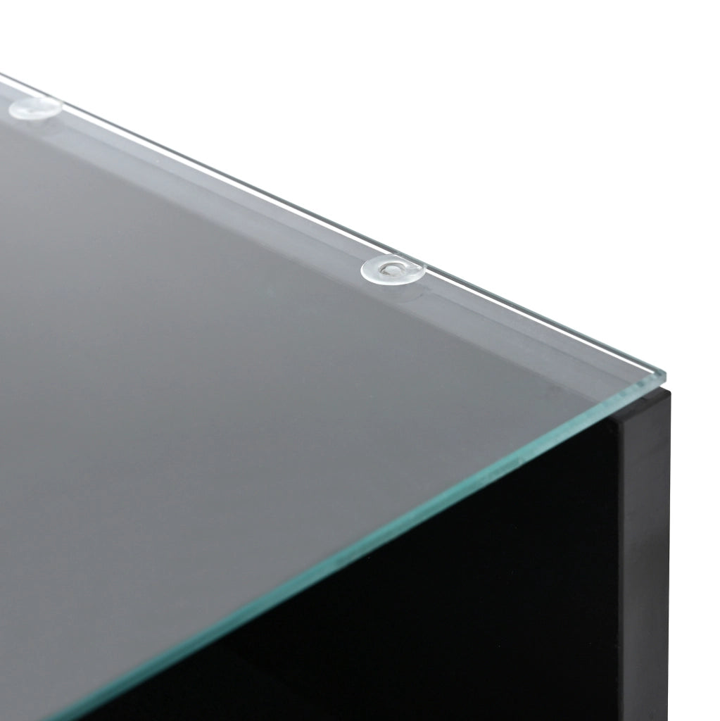 Tavolino da salotto elevabile 78x78 cm con LED Bluetooth in truciolare nero