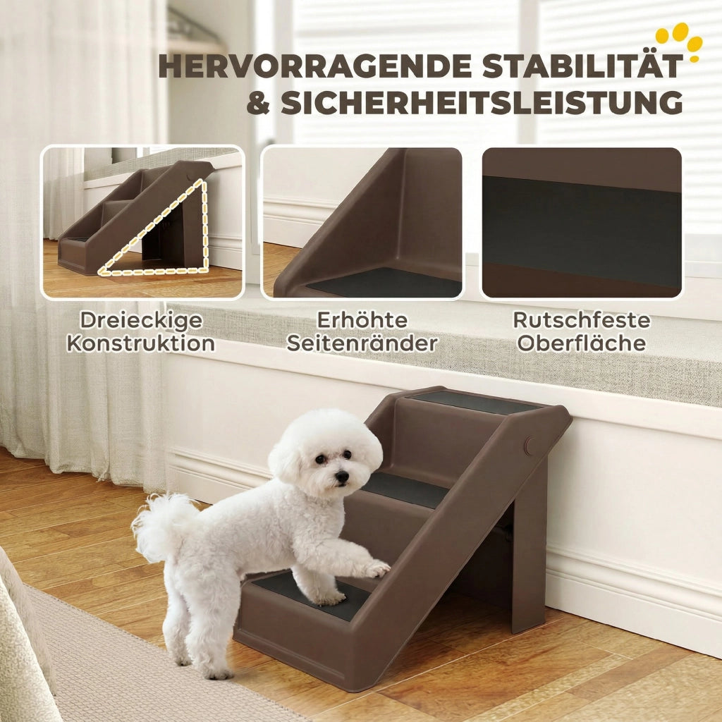 Scala per cani 3 gradini 36,5 cm ¨C Minimal ¨C marrone