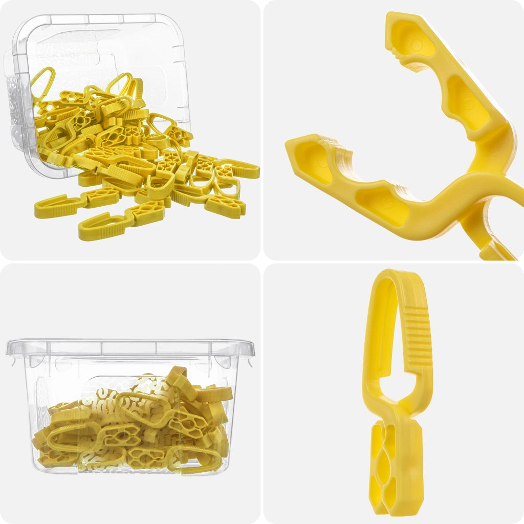 Mollette per bucato KADAX, set da 50 pezzi + contenitore con coperchio