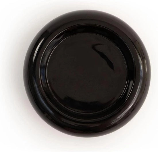 Bacino alimentare ceramico per gatti - Piano - Bacino per acqua in forma organica - Bacino per l'acqua di alta qualità - Nero