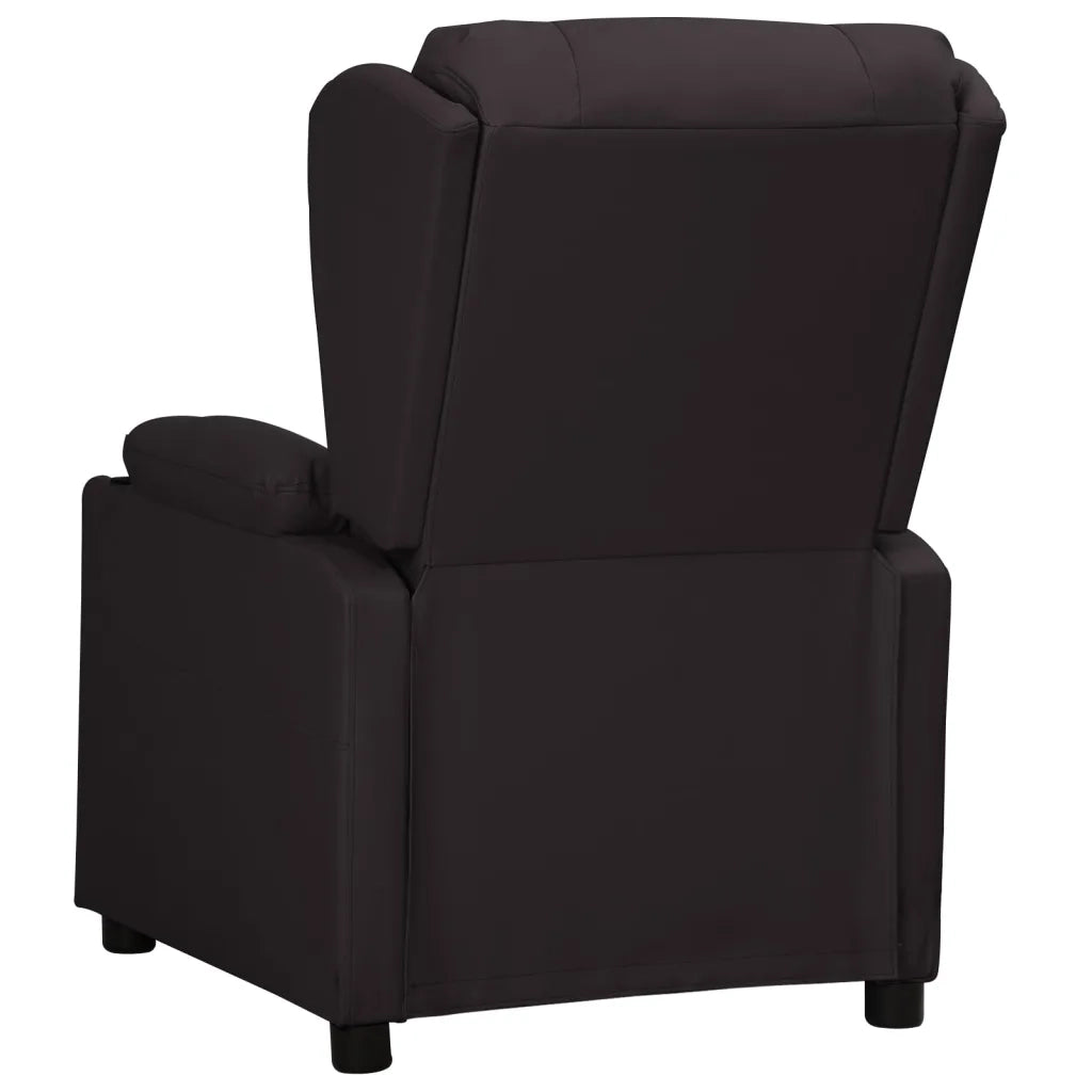 Poltrona Reclinabile Nera in Similpelle 339068