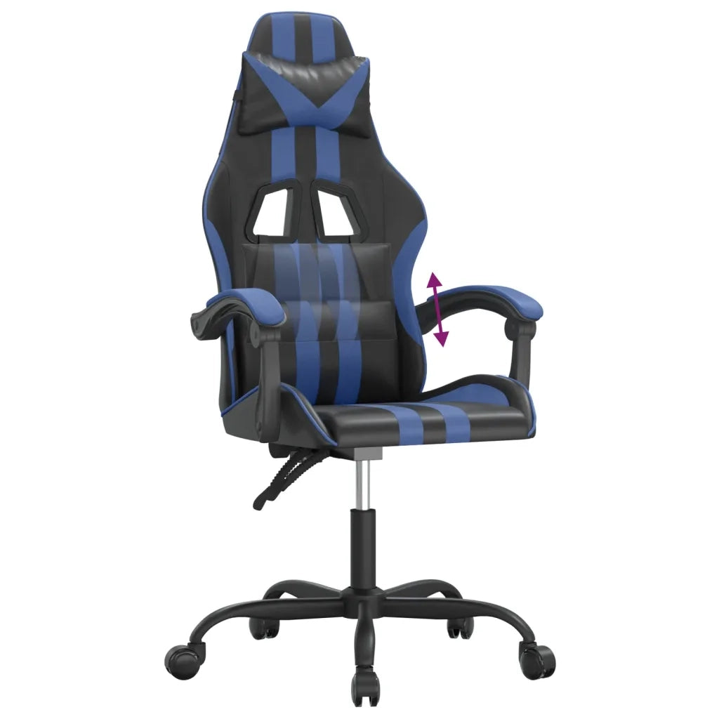Sedia da Gaming Nera e Blu in Similpelle 3143818
