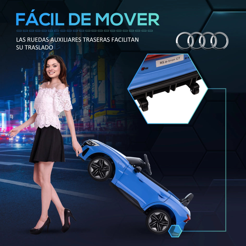 Coche elettrico per bambini 3+ anni Audi RS e-tron GT ¨C zephmum ¨C 103x58x41 cm blu