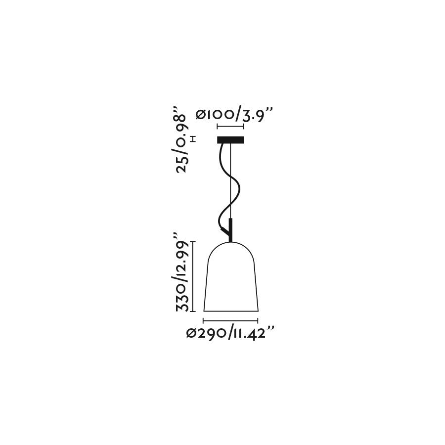 STUDIO 290, Sospensione, Faro Barcelona Colore: Verde