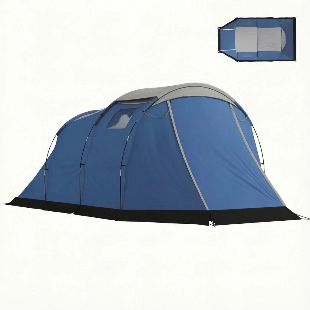 Tenda tunnel impermeabile in poliestere PU 3000 mm per 3-4 persone con doppia parete e telo frontale